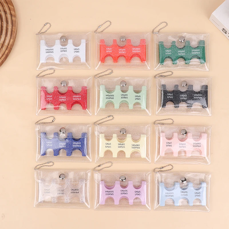 Transparent Coin Collection Purse Keychain, Portable Coin Holder, Japanese Style Coin Changer Wallet