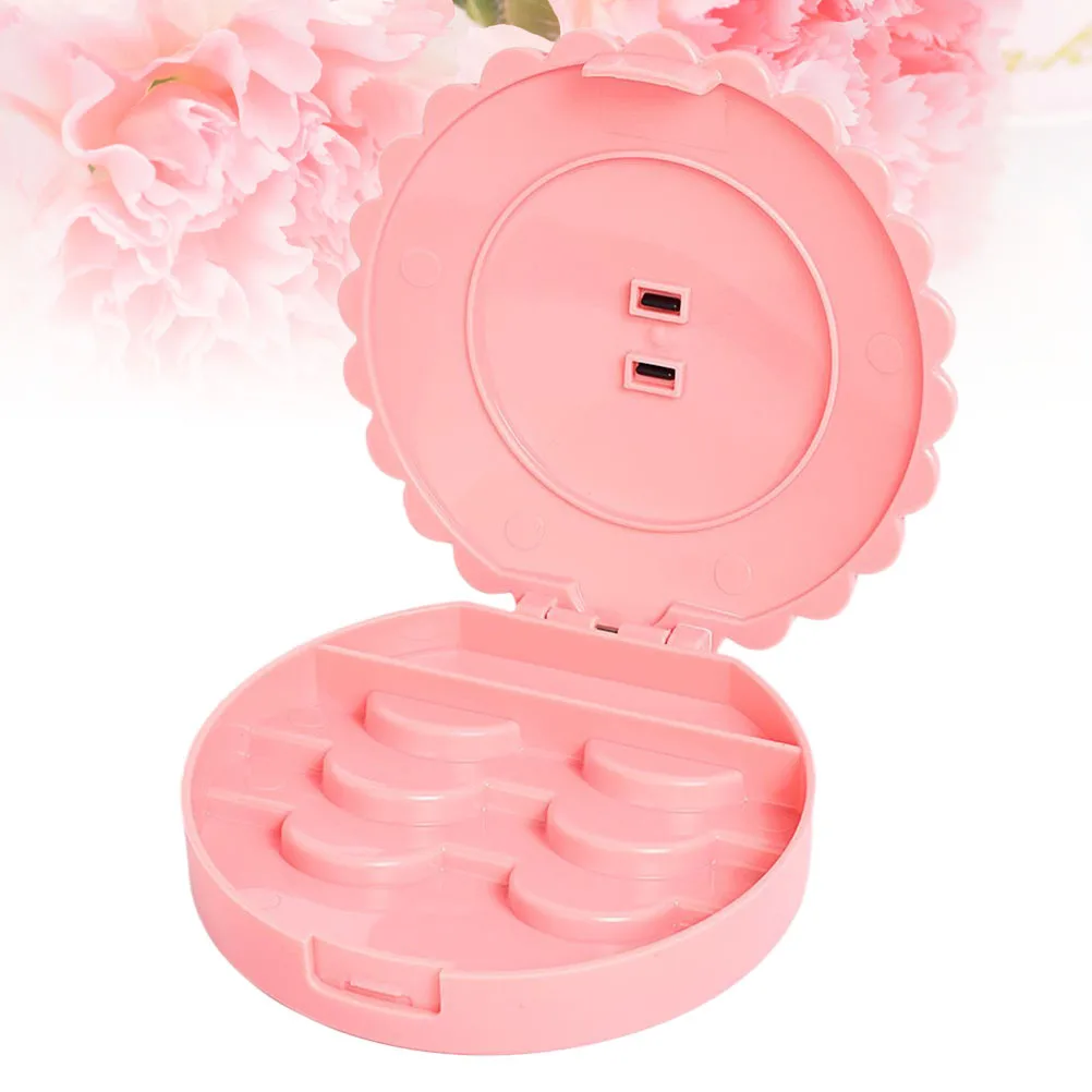 1 pz custodia per ciglia custodia per organizer per trucco bowknot scatola per ciglia portatile custodia per specchio per trucco organizzatore