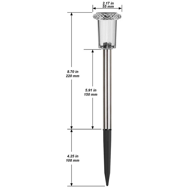 LICE-Solar Garden Lights Outdoor, LED Solar Garden Lights Outdoor Lawn Lamps, LED Solar Ground Lights (Warm White) 6 Pack