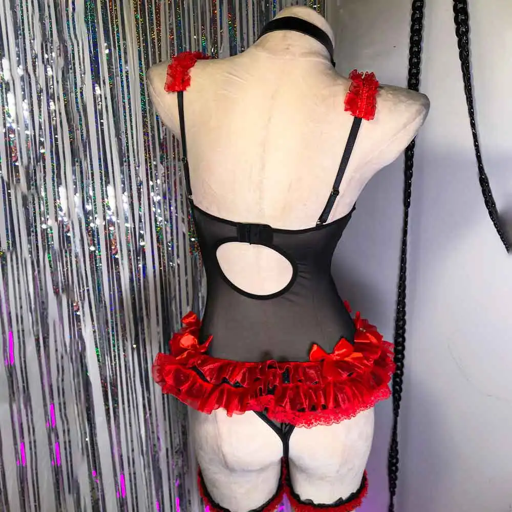 Vestido gótico hecho a mano para niñas electrónicas Punk Rock Harajuku 90s arco Eco Kawaii Y2K camisola TOPS vestido DIY Emo cráneo Grunge