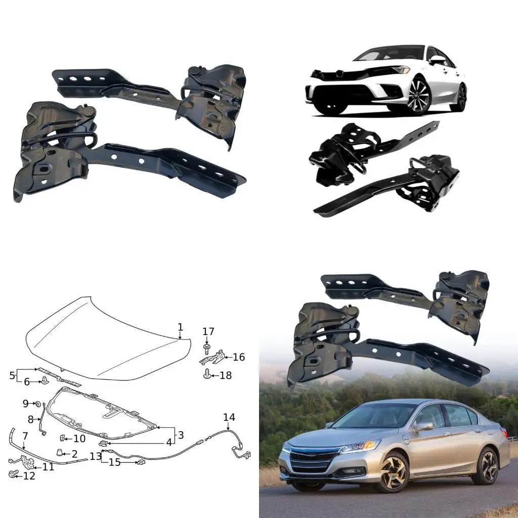 

Indsutrial Grade Engine Cover Hinge 60120-T20-A00 Car Hood Hinge Left & Right H9EE