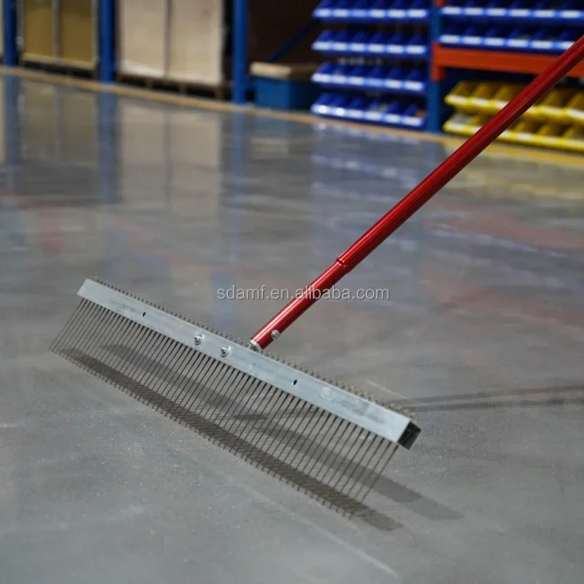 Cement Tool Concrete brush to texture concrete roads flat wire broom 36