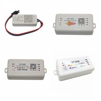Controlador de luz LED con Bluetooth, banda de luz DC5-24V SP110E, SP105E, SP107E, música, SP108E, wifi, para WS2811, WS2812, píxeles
