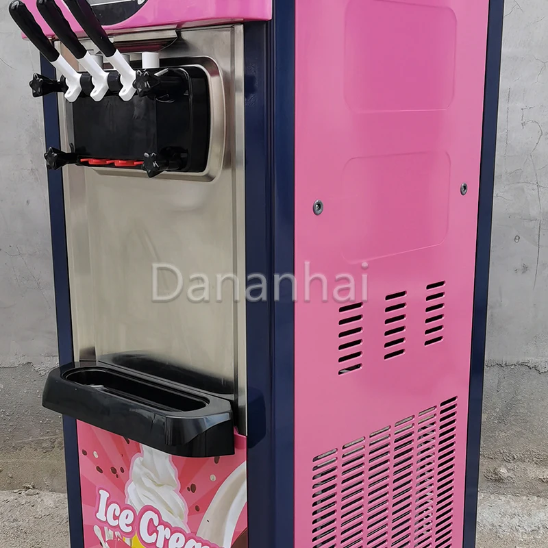 

Комплект из 3 коммерческих аппаратов для мороженого с различными вкусами, популярный вертикальный аппарат для замороженного йогурта для бизнеса