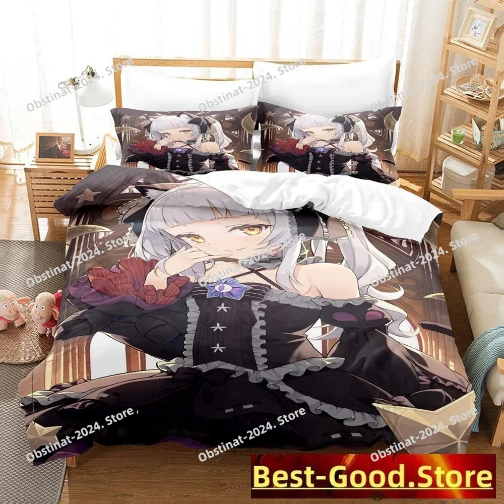 

2023 Murasaki Shion Bedding Set Printed single Comforter Duvet Cover Pillow Case 3 Pieces Kids Adult Size Anime Kawaii Girl Bed