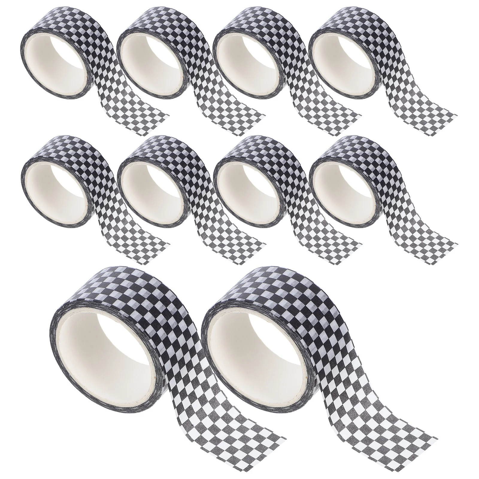 

12 Rolls Japanese Washi Tape Black White Checkered Grid Pattern Writable Decorative Tape for Scrapbooking Journaling DIY Planner