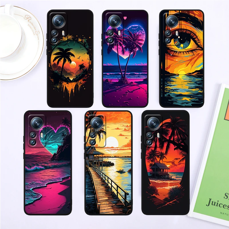 

Artistic Landscape Niche For Xiaomi Mi 13T 13 12T 12 11T 11i 11 A3 10T 10 9 Pro Lite Ultra 5G Black Cover Phone Case