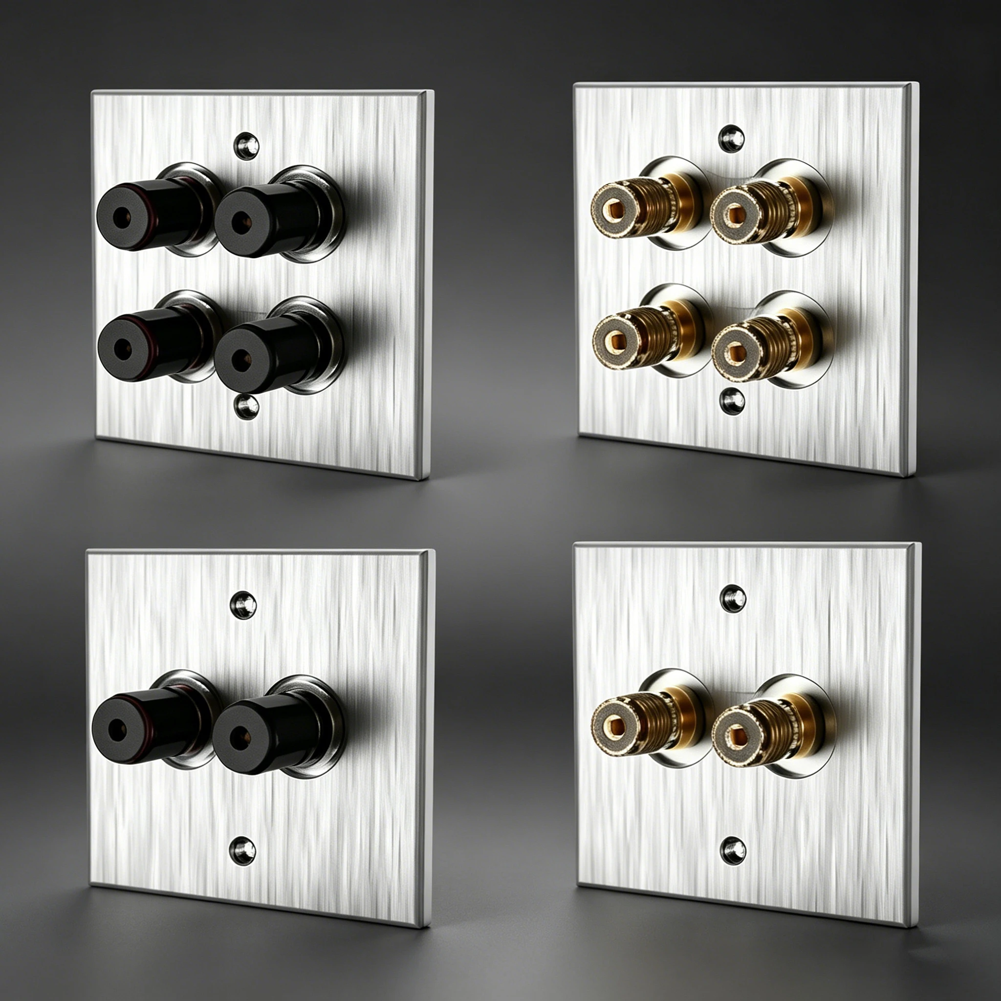 placa-de-terminal-de-Audio-de-parede-tipo-86-51-canais-hifi-com-soquete-banana-e-borne-de-conexao