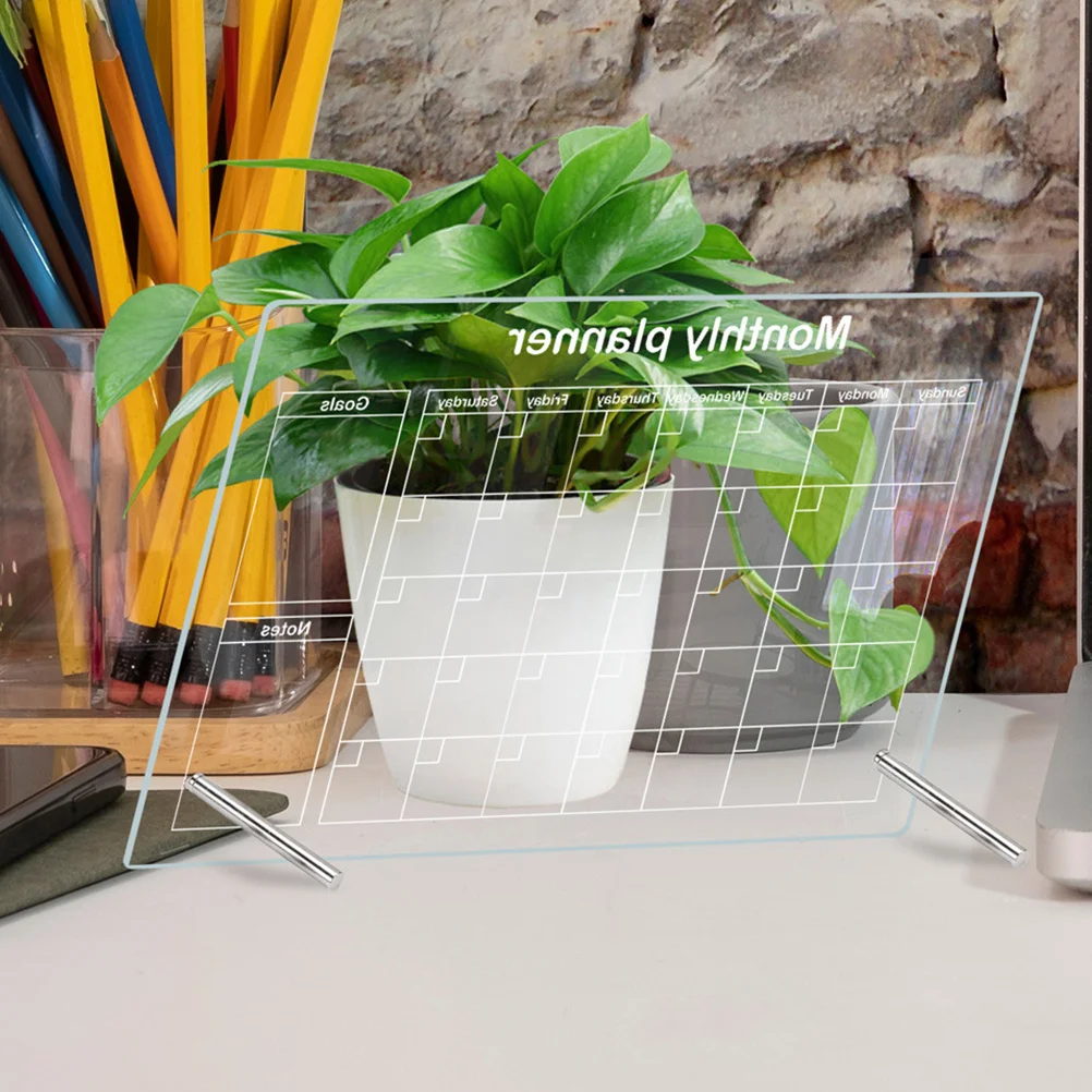 

1 set 1 Set Transparent Acrylic Writing Modern Memo For Home Office Use Erasable Note Board Lightweight Portable With Pen