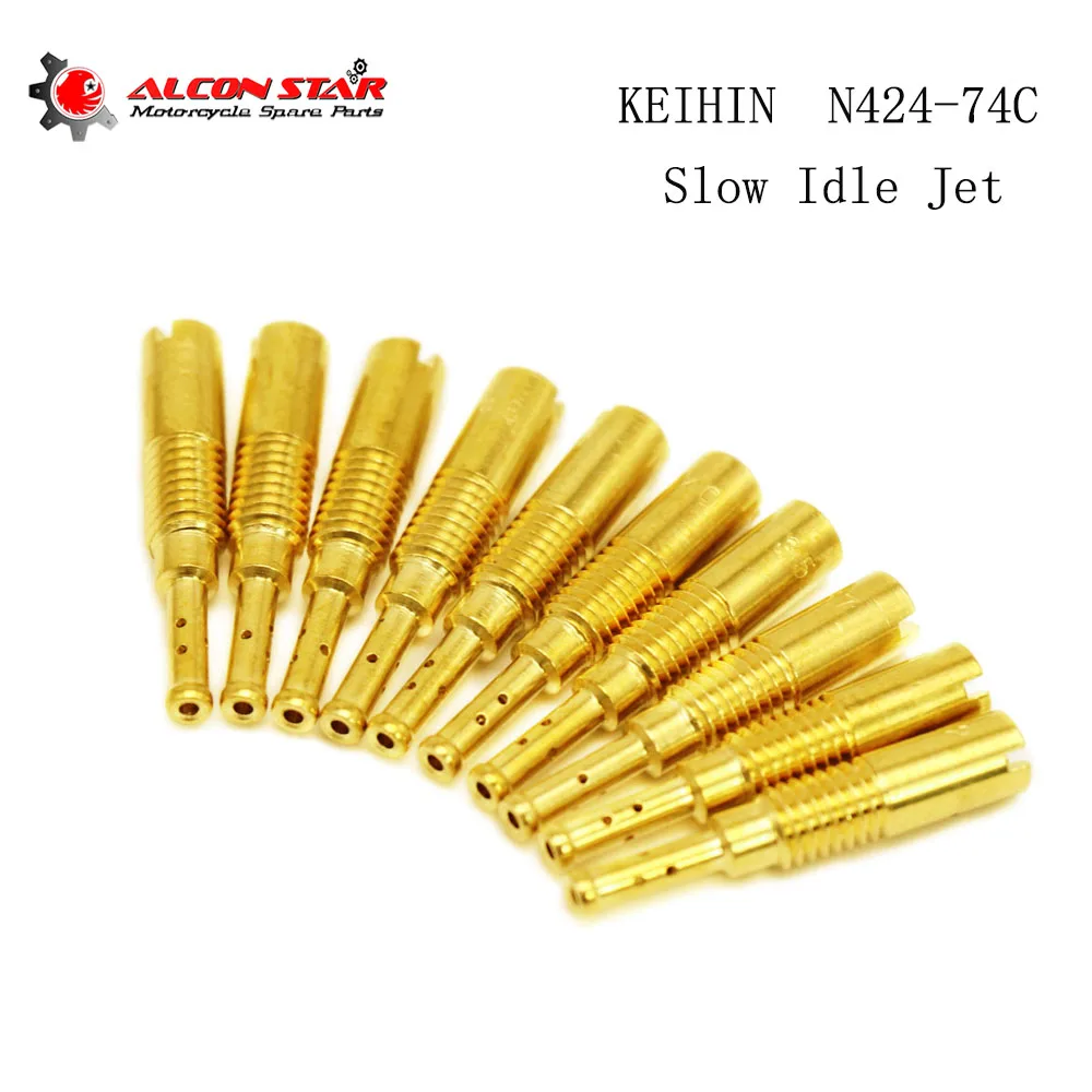 Alconstar M5x0.8m KEIHIN N424-74C Pilot Slow Jet Set for GY6 PZ19 50cc 80cc 100cc PB16/18/20 Arctic Cat 650 V-Twin ATV YZF-R6