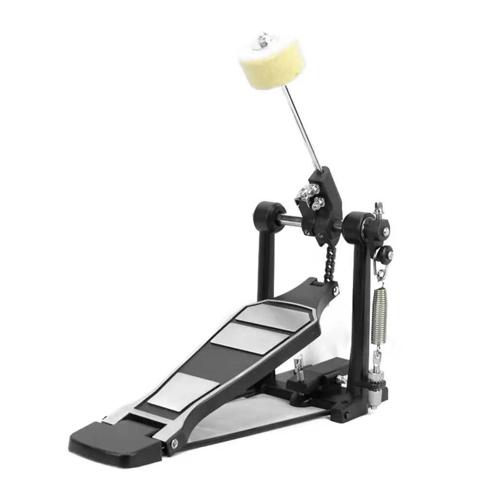 

Musical Wool Beater Drum Pedal Aluminium Alloy Stable Chain Drum Single Foot Stable Non-slip Foot Drum Pedal Rock Drummers