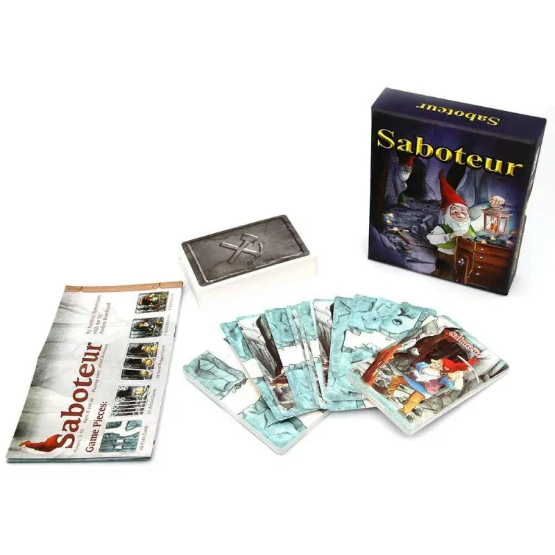 English Saboteur Board Game Cards Table Games Funny Card Games for Families Party Game Dwarf Gold Mine Digging Miner Board Game