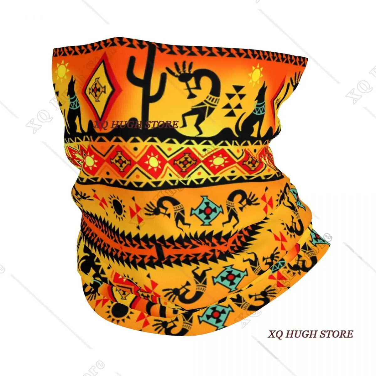 Custom Southwest Tribal Neck Gaiter Women Men UV Protection Winter Bandana Scarf for Ski