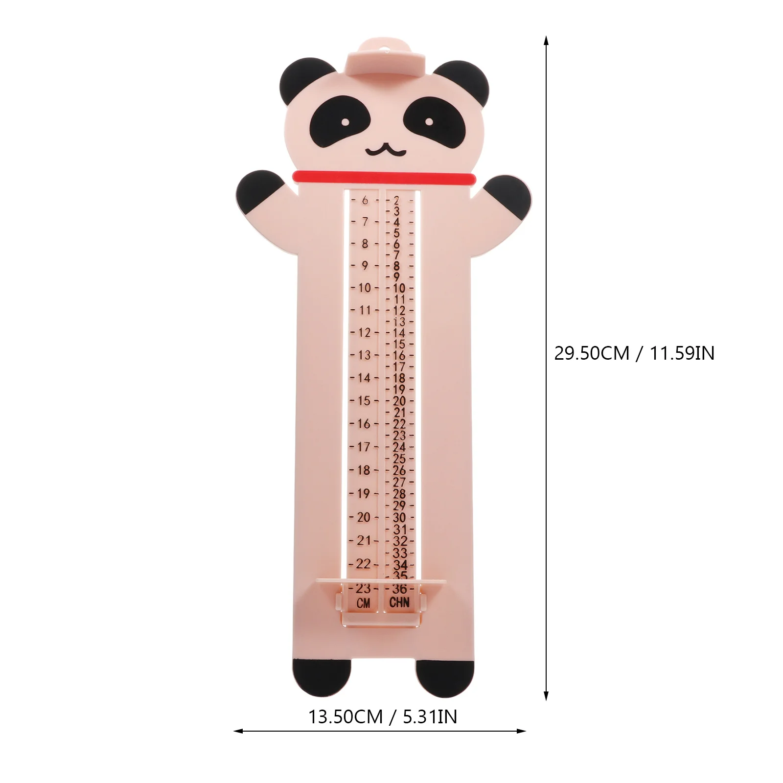 Regla de medición de pie, deflector deslizante, medición de tamaño preciso para bebés, Material saludable, calibración estéreo alta, 1 ud.