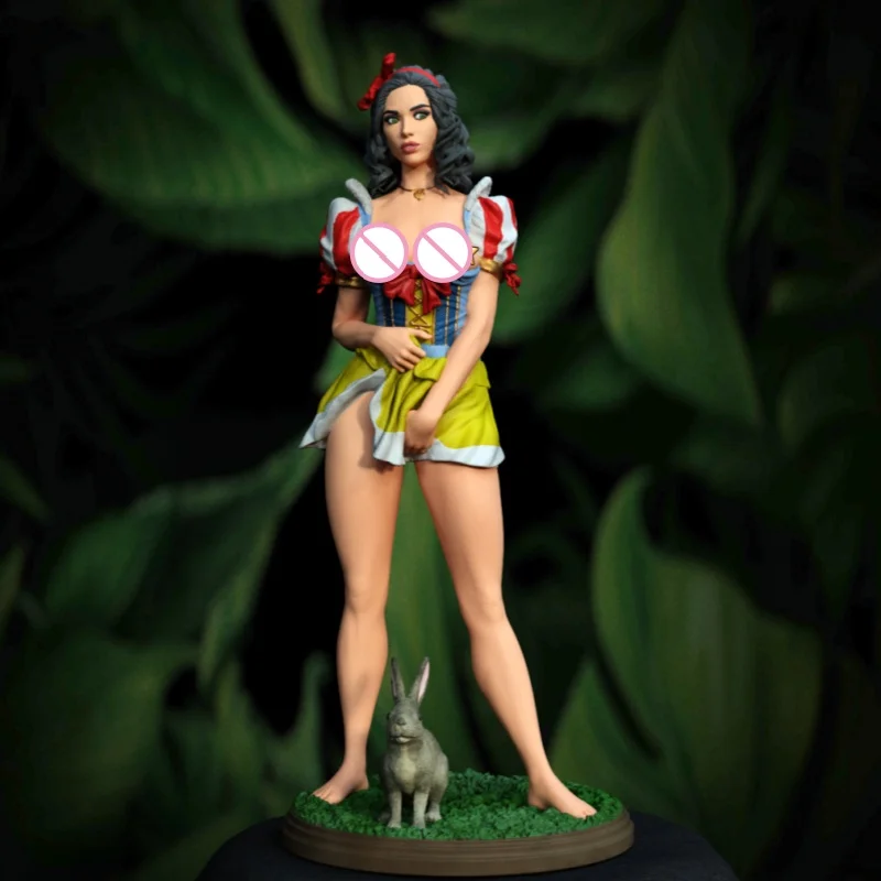 เจ้าหญิงและกระต่ายเรซิ่นรูปชุด 1/24 ขนาด 75 มม.ประกอบ Miniature Unpainted Diorama ของเล่น