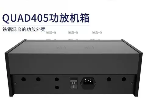Audiophile Stereo Preamplifier Cabinet, Classic Quad 405 HiFi Amplifier Housing for Home Audio System