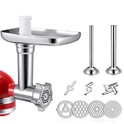 For Kitchenaid Stand Mixer Meat Grinder Sausage Stuffer Tubes Meat Grinder Blade Metal Food Grinder Attachment