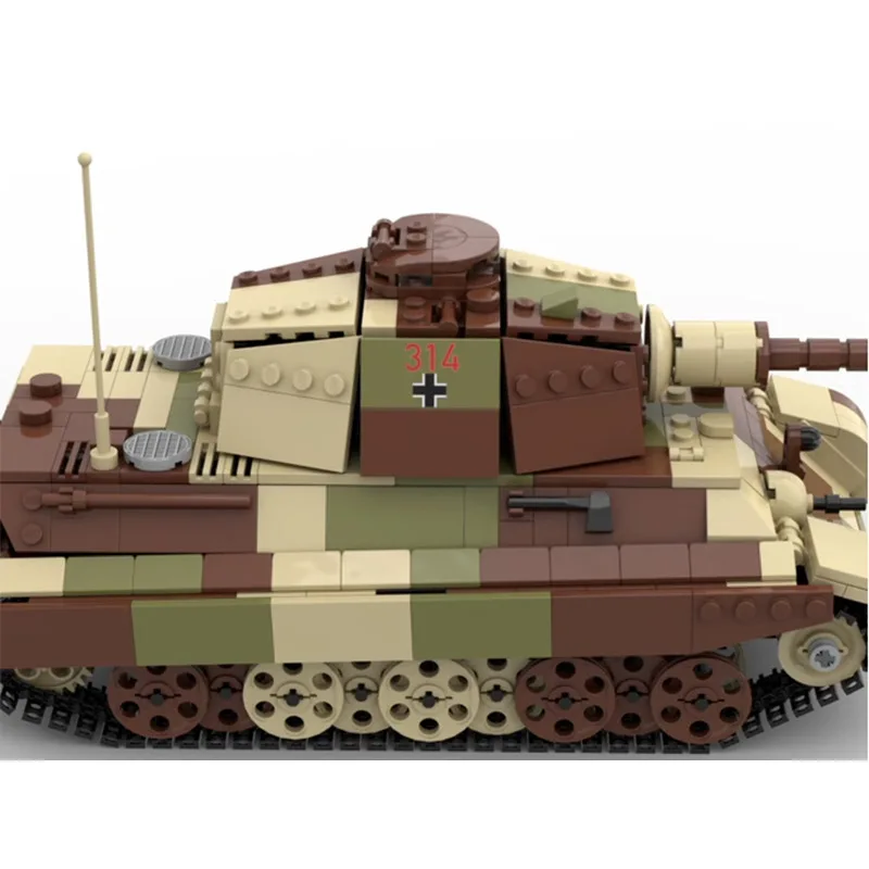 Military WW2 Tiger 2 Heavy Tank Building Blocks KV-2 Panther Tanks Army Weapons Soldiers Bricks Kids Toys XMAS Birthday Gift