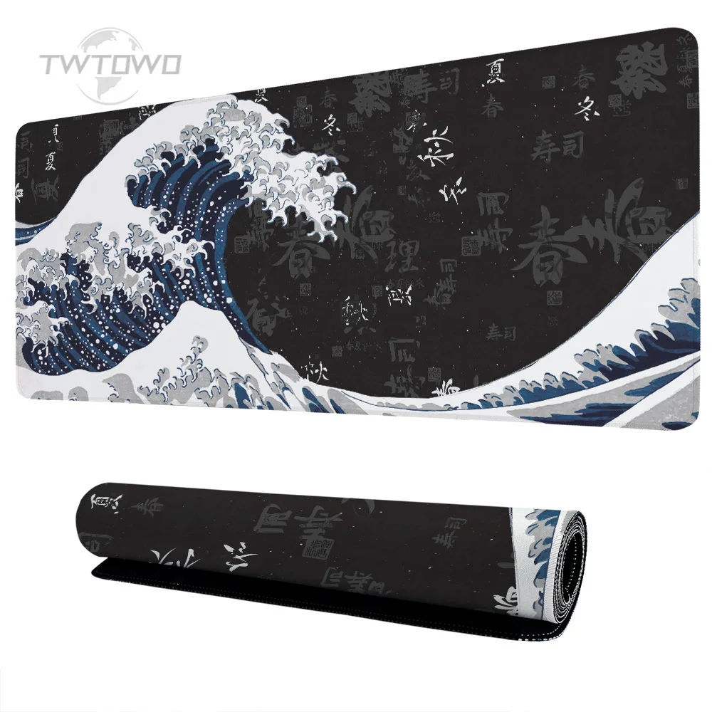 Mouse Pad Gamer Japanese Great Wave XL New HD Mousepad XXL Mouse Mat Carpet Natural Rubber Non-Slip Computer Mouse Mats Mice Pad