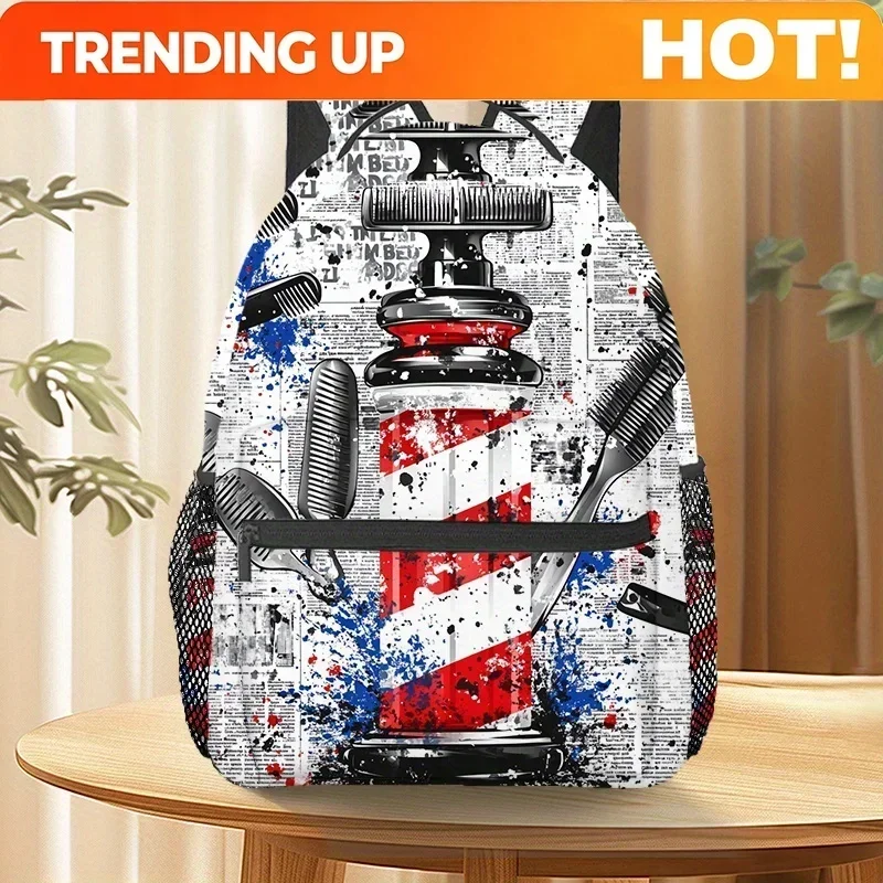 Custom Bag Barber Store (4)[Custom]Custom Designs Available, Travel Backpacks, Hiking Backpacks, Laptop Bags, Suitable For Trave