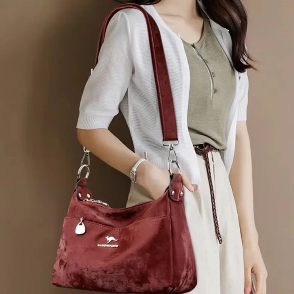 Genuine Luxury Women Casual Purses Bags DesignerSoft Leather Shoulder HIgh Quality Crossbody Bags for Women Shoulder Sac 2024