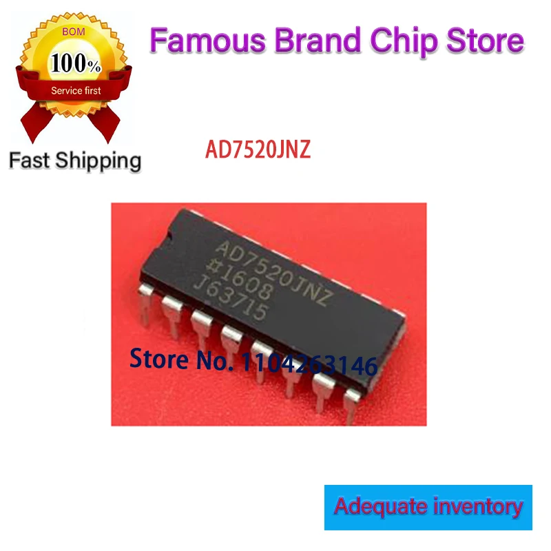 5~10pcs/lot AD7520JN AD7520 AD7520JNZ DIP16 100% NEW Original