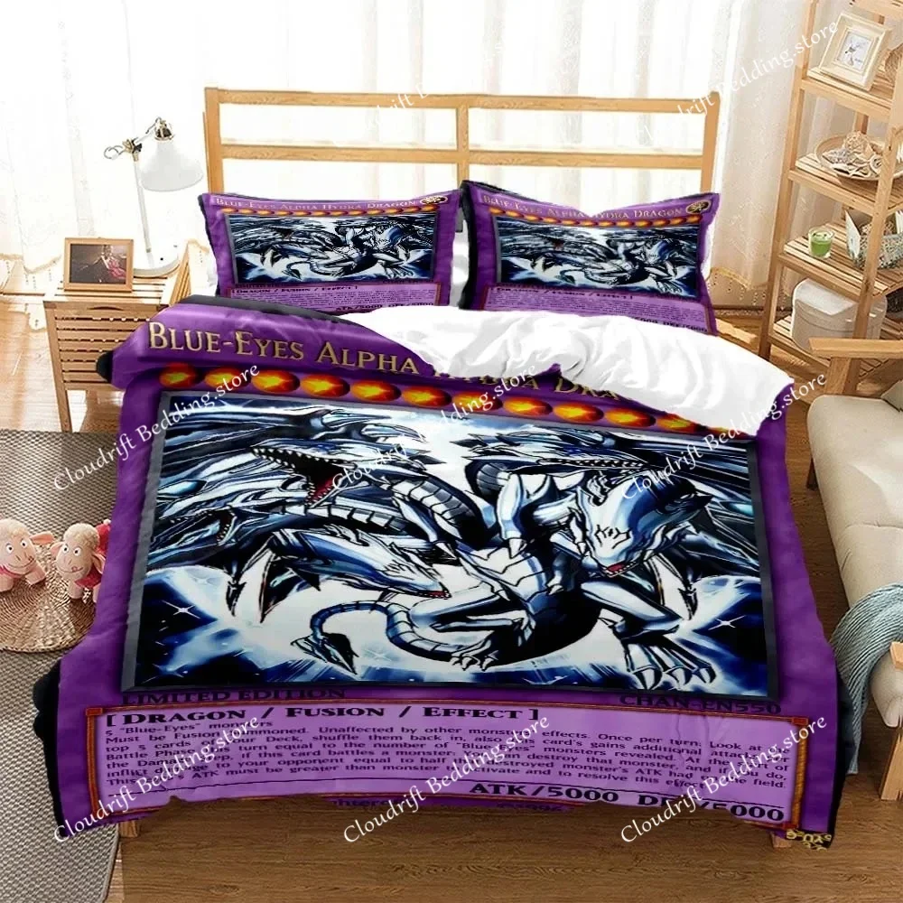 

Anime Yu-Gi-Oh Game Card Bedding Set Boys Girls Twin Queen Size Duvet Cover Pillowcase Bed Kids Adult Fashion Home Textileextile
