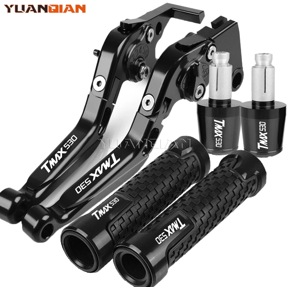 

For YAMAHA T-MAX TMAX 530 Motorcycle Clutch Brake Levers 22MM Handlebar grip ends Cap TMAX530 2001 2002 2003 2004 2005 2006 2007