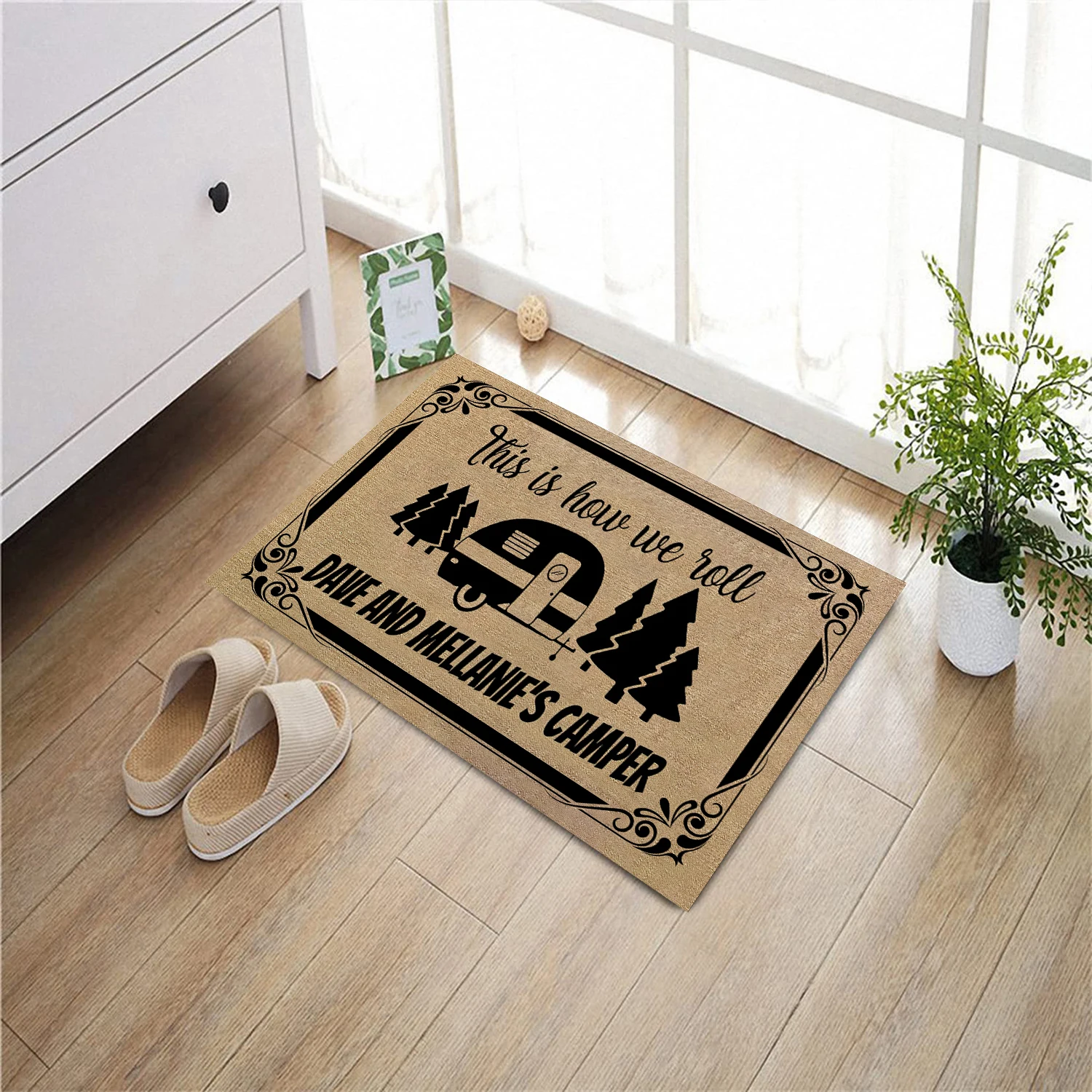 Custom Motorhome Camper Doormat Rubber Bathroom Kitchen Mat Garden Garage Door Floor Mat Non-Slip Carpet Entrance Rug