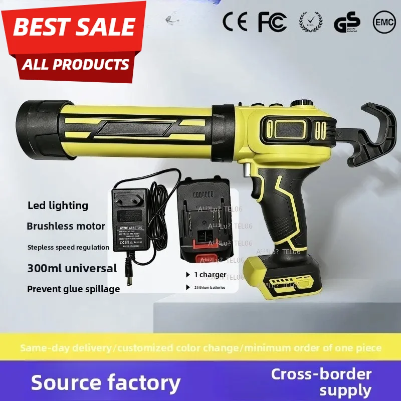 Electric Caulking Gun Soft Hard Glue Sealant Tool For Tile Grouting Glass Structural Adhesive