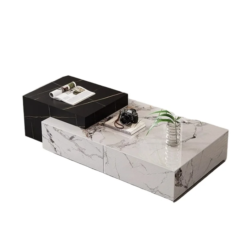 

Роскошный каменный светильник для гостиной, роскошная современная маленькая квартира, прямоугольный стол для кофейни, вилла, выдвижная вкладка для чая