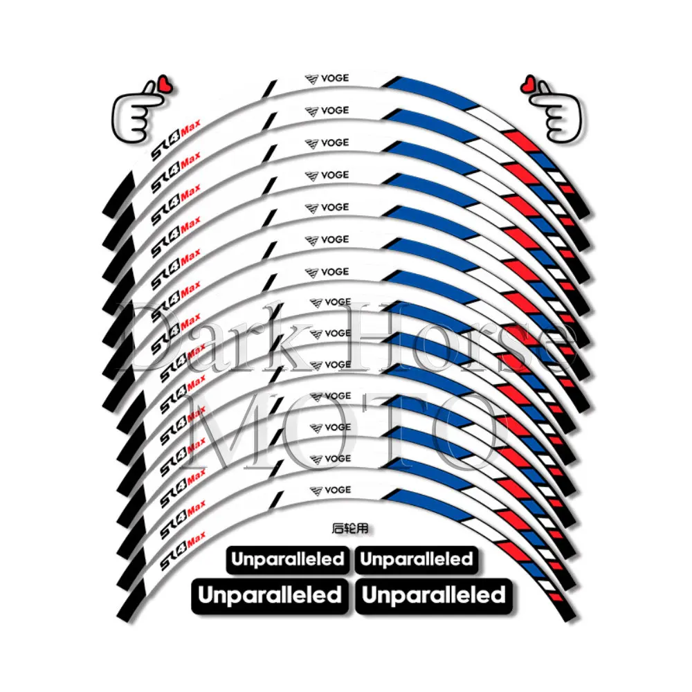 Motorcycle Modified Hub Reflective Decal Waterproof Wheel Rim Rim Decal FOR VOGE  SR4 MAX SR4MAX