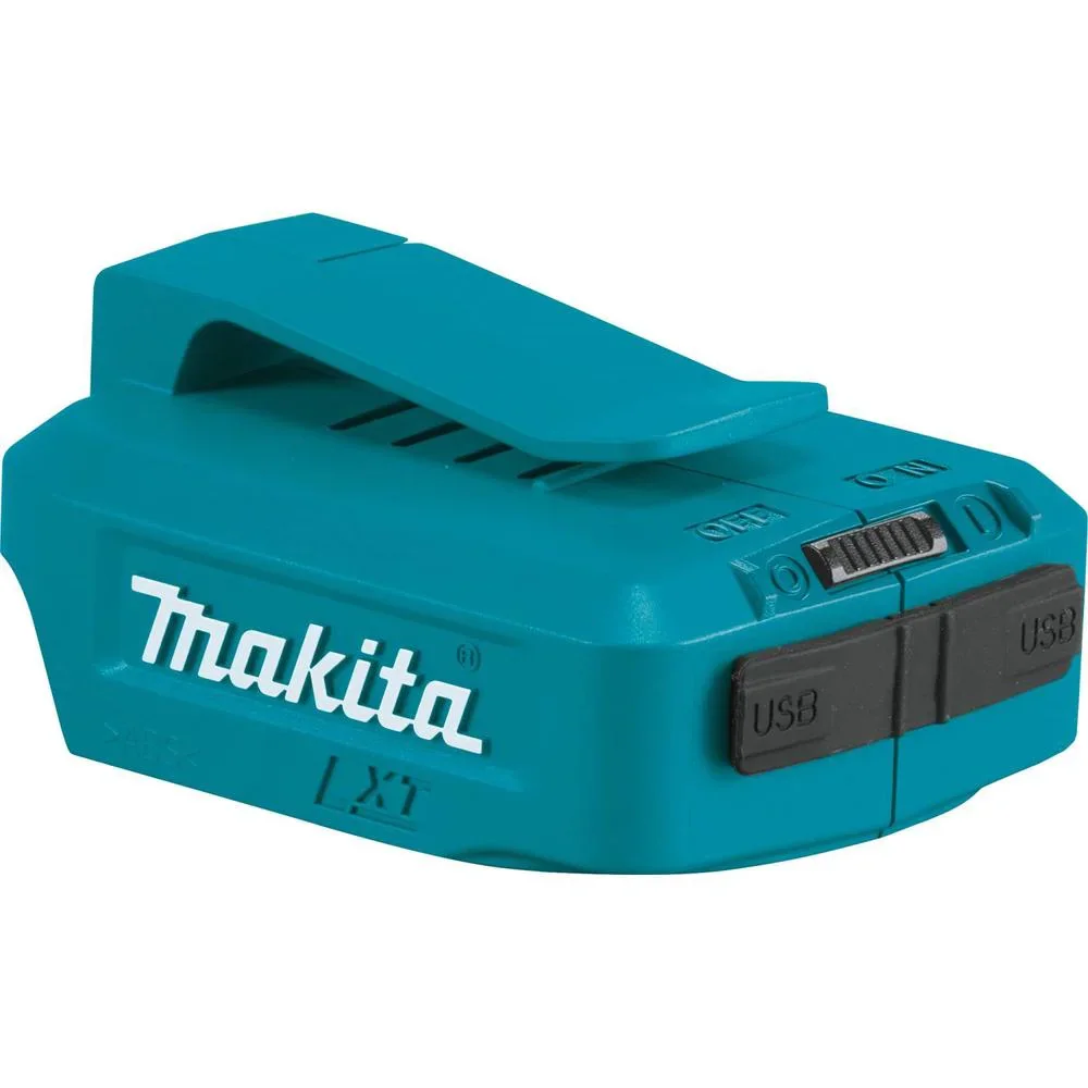 Makita 18 Volt LXT Lithium Ion Cordless 2 USB Port Power Source Battery Charger ADP05 BL1815 BL1830 BL1840 BL1850 14.4V 18V