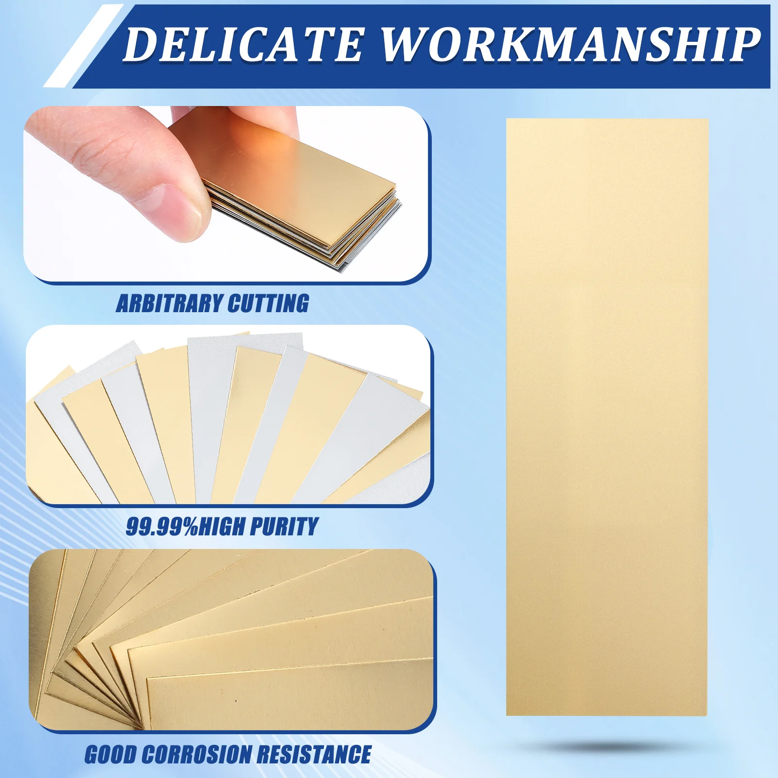 10 أزواج من شرائط النحاس الزنك شرائط متينة للفاكهة DIY لوازم التجربة تعليم الكيمياء الفيزيائية