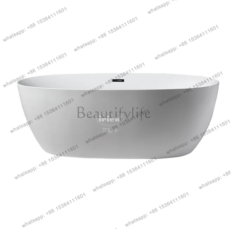 Acrylic household small apartment bathtub constant temperature thin edge independent seamless integrated bathtub