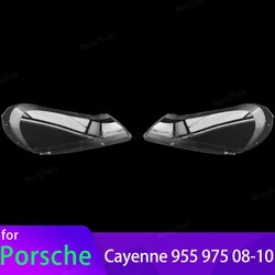 Head Lights Cover For Porsche Cayenne S GTS E1 9PA 955 957 08-10 Transparent Housing Front Headlights Lens Shell Glass Lampcover