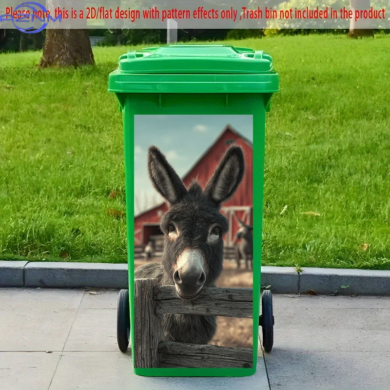 2D Flat Printing 1pc 2D Pattern Printed Kitchen Trash Can Sticker xcm 