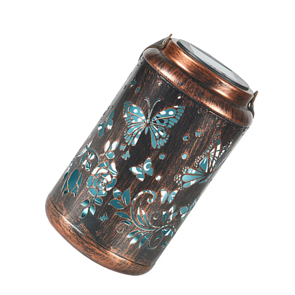 

Солнечный садовый водонепроницаемый металлический фонарь с ажурным узором, декоративный ночник, уличный светильник на солнечной батарее, L-образная лампа, светящаяся