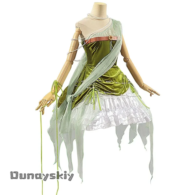 

a7d@Anime 37's Garments Cosplay Costume Green Lolita Princess Dress Outfit Reverse: 1999 37's Garments Role-playing Wig Shoe Sui
