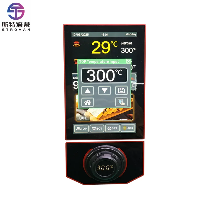 10 Inch LCD Touch Screen Thermostat Intelligent Knob for Oven/Deck Oven Temperature Control / Customizable Plastic IP68