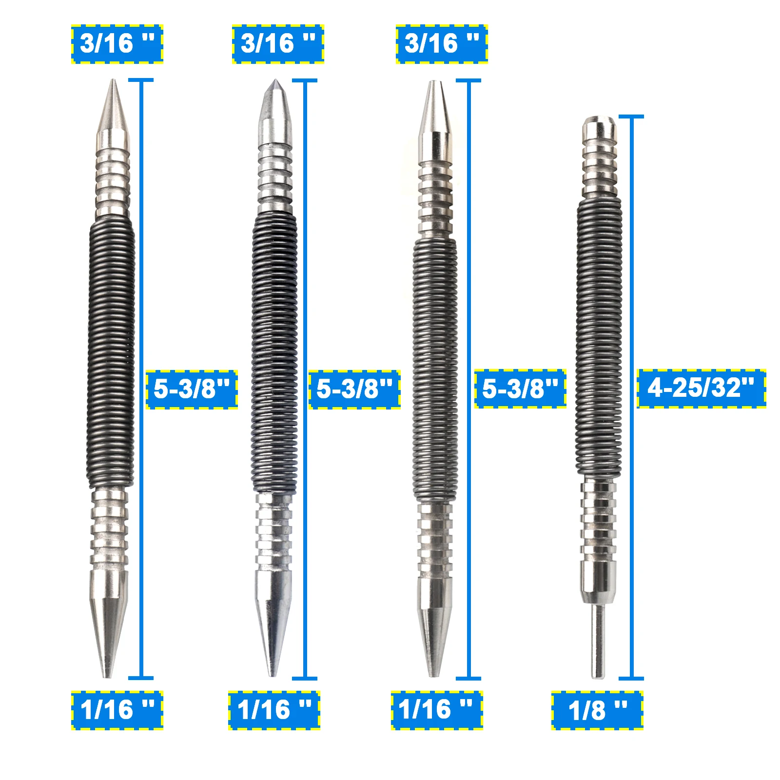 Spring Center Punch Hammerless Dual Head Nail Setter Striking Force Counter Punch Door Hinge Pin Remover Tool