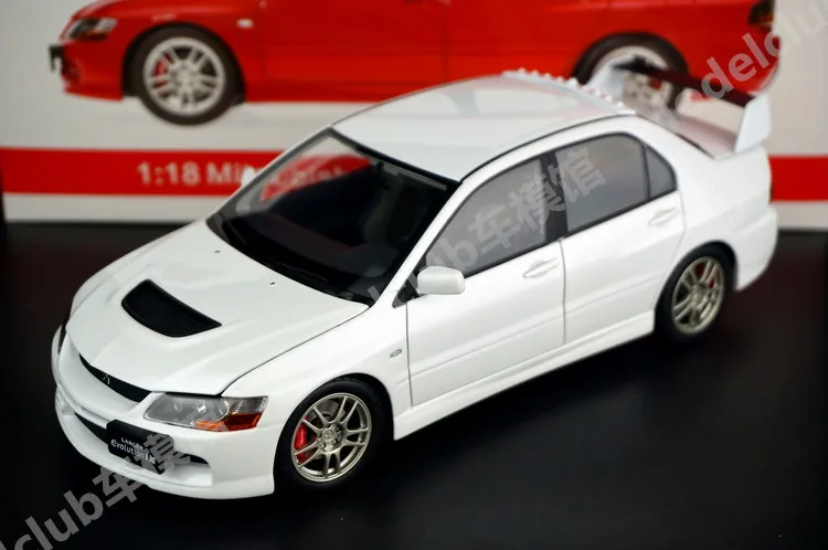 Super A 1:18 Lancer EVO IX White JDM Simulation Limited Edition All Open Alloy Metal Static Car Model Toy Gift