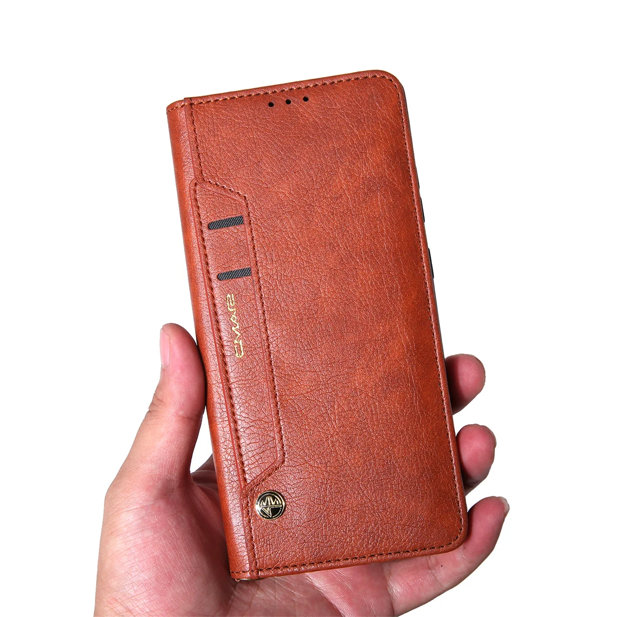 CMAI2 高級カードポケット付きビジネスレザーケース Galaxy S25 Ultra S8 S9 S10 S20 S21 S22 S24 Plus S23 FE用 マグネット式フリップカバー