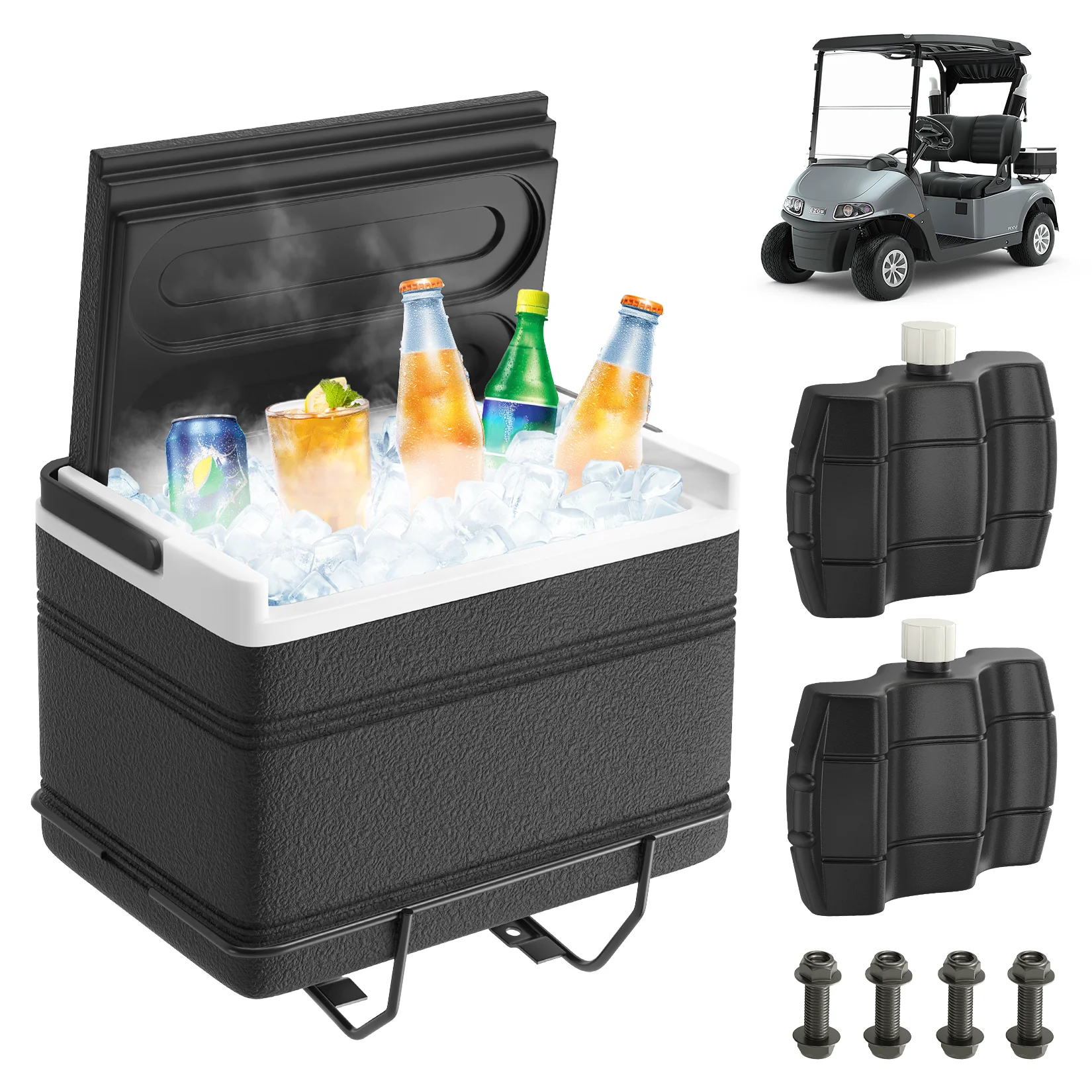golf-cart-ice-cooler-box-with-mounting-bracket-fit-yamaha-star-ezgo-txt-rxv-and-club-car-ds