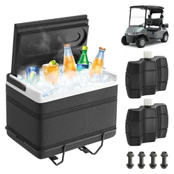 Golf Cart Ice Cooler Box with Mounting Bracket Fit YAMAHA STAR, EZGO TXT RXV and Club Car DS