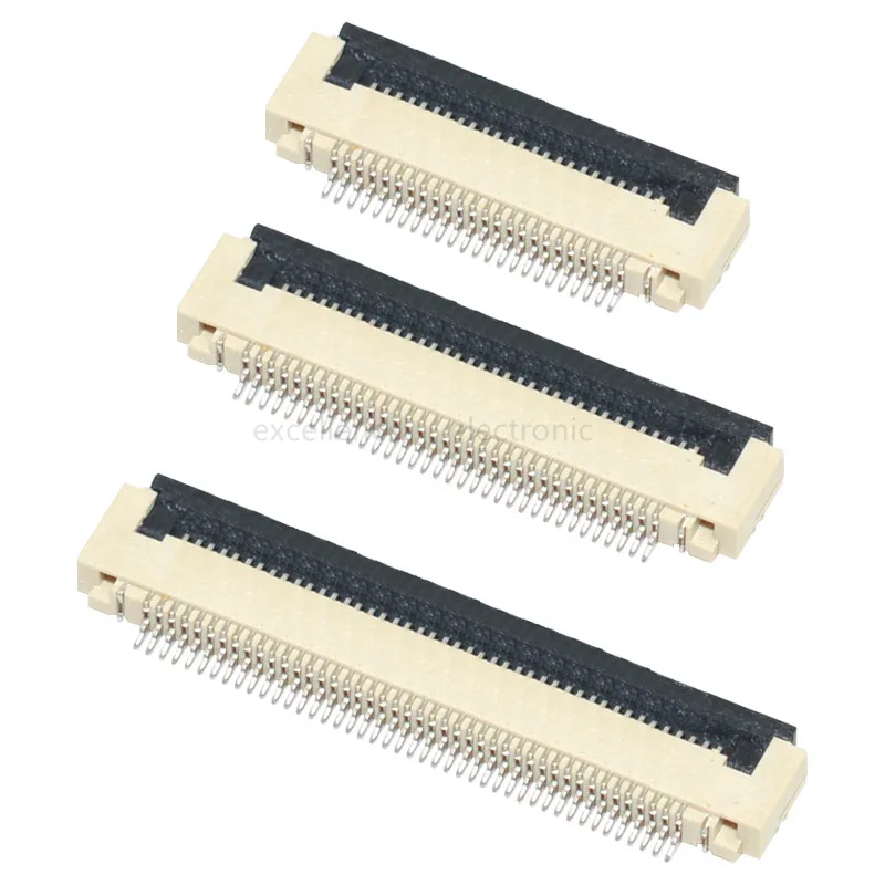 10 sztuk FFC FPC złącze 0.5mm 6/8/10/12/14/16//20/24/30/34/40/50 Pin typu Flip wstążkowe złącze płaskie dolny kontakt