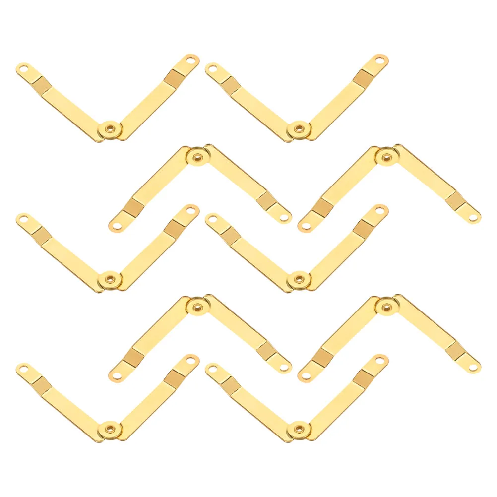 

10pcs Decorative Box Lid Hinges Heavy Duty Metal Support Hinges For Jewelry Cases Gift Boxes Chests Durable