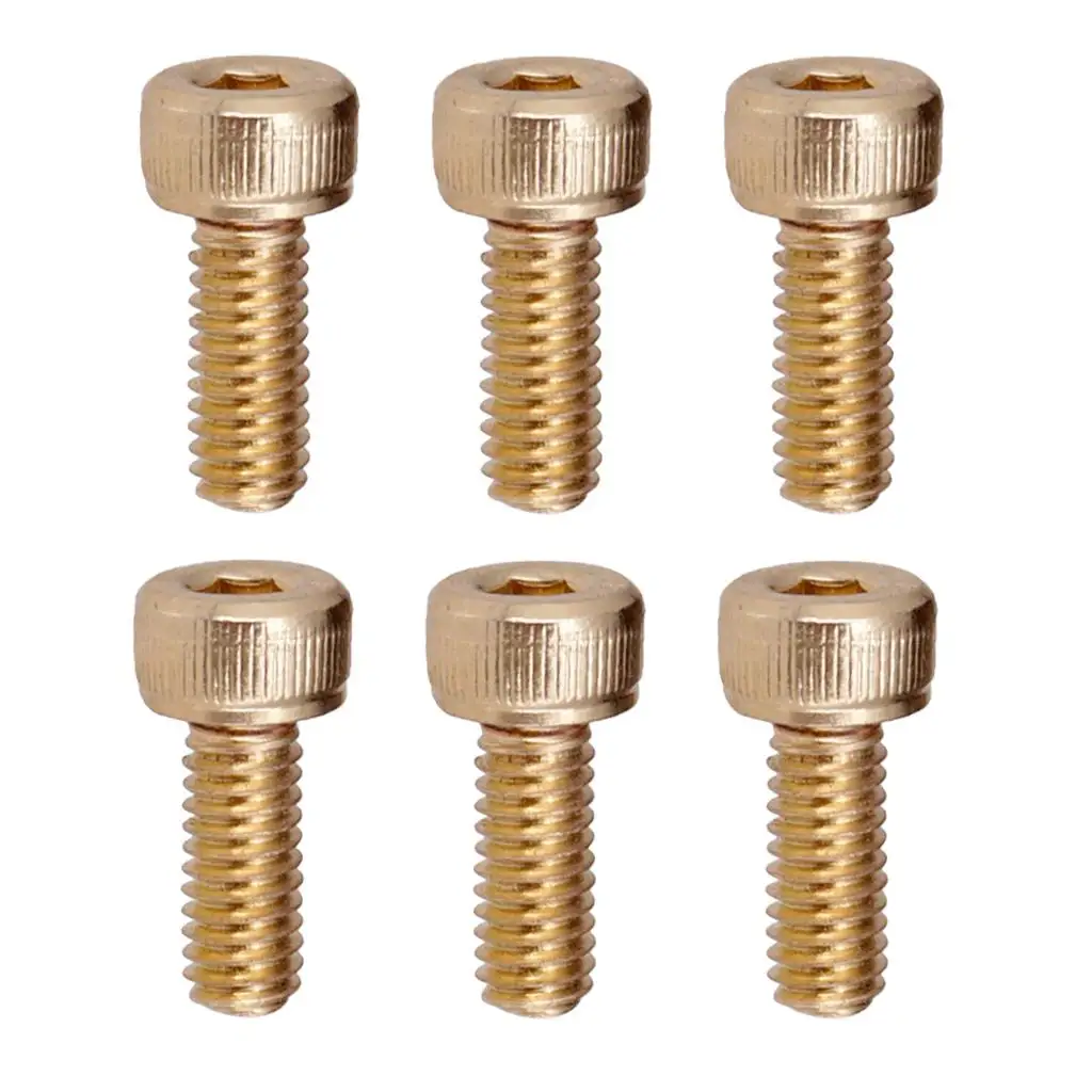 Tooyful 6 Pieces Electric Guitar Locking String Nut Clamp Hexagon screws M4 black