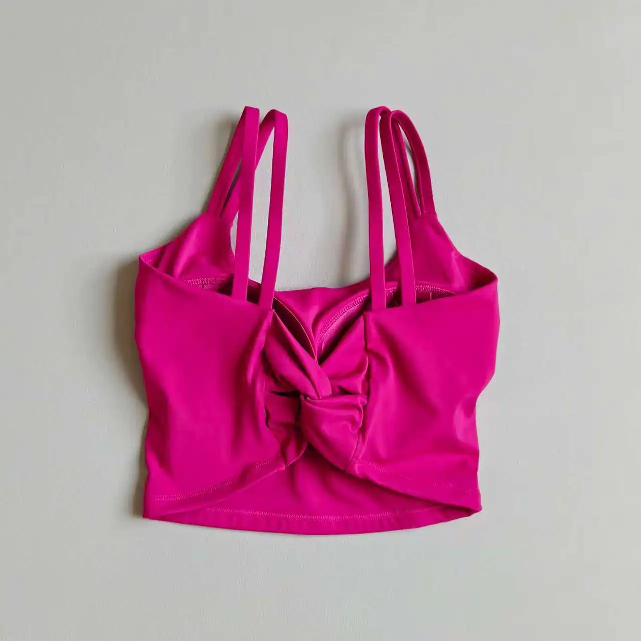 Damen-Sport-BH mit hoher Stützkraft, einteilig, mit festen Cups, Push-Up, stoßfest, schnelltrocknend, atmungsaktiv, Yoga-Top für Laufen und Fitness – Detail 5