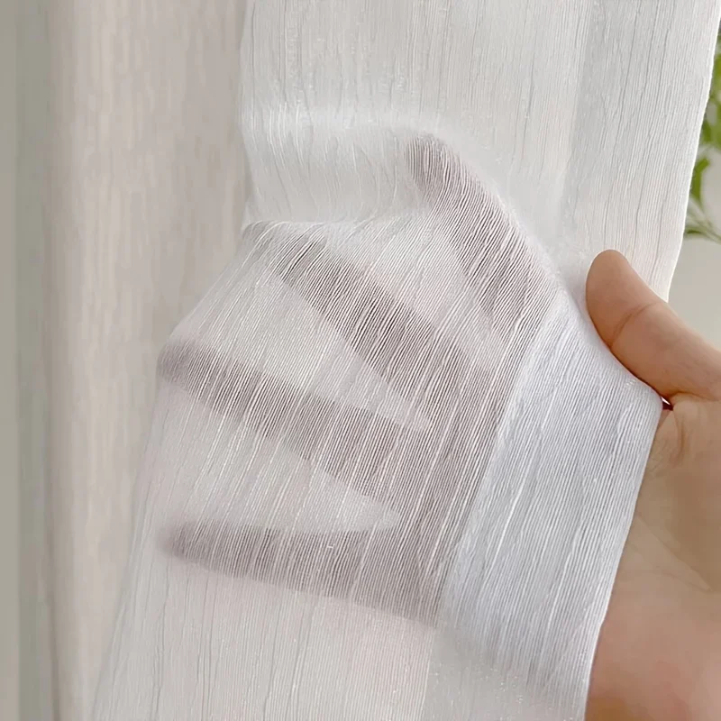 

Custom Modern Luxury Romantic White Tulle Jacquard Sheer Curtains for Living Dining Room Bedroom 창문커텐 Decor Fashion Blackout